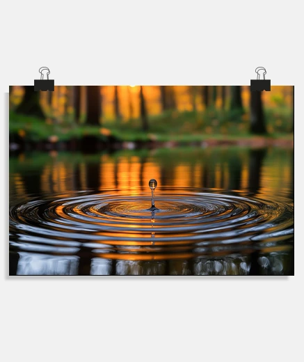 Poster tranquille e pacifiche gocce d39acqua