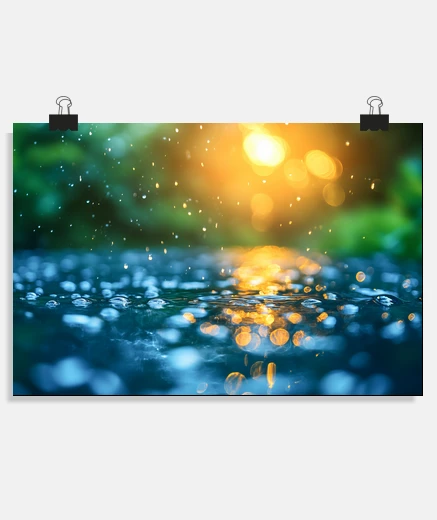 Poster tranquille e pacifiche gocce d39acqua