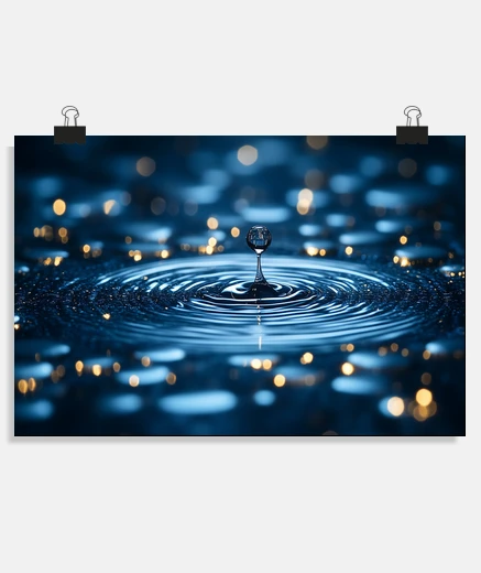 Poster tranquille e pacifiche gocce d39acqua