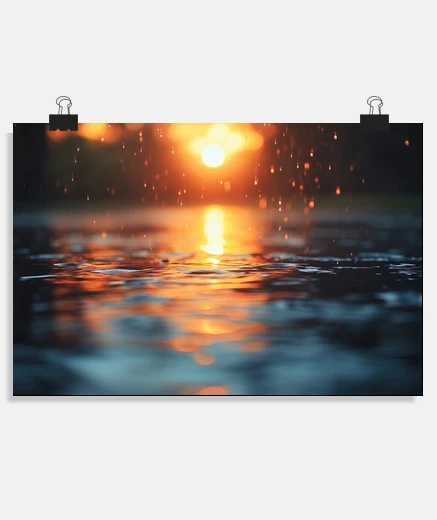 Poster tranquille e pacifiche gocce d39acqua