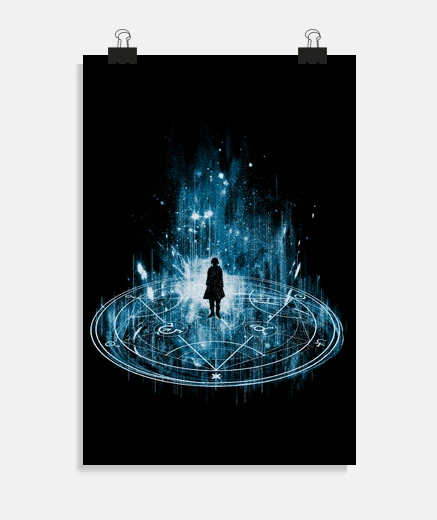 Poster transmutation -blue