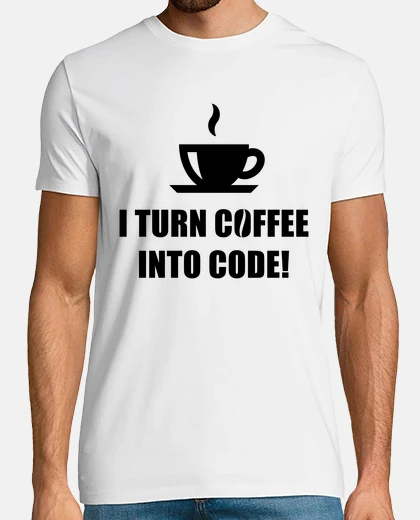 T-shirt trasformo il caffè in codice - nerd - n
