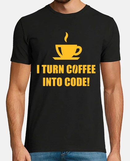 T-shirt trasformo il caffè in codice - nerd - o