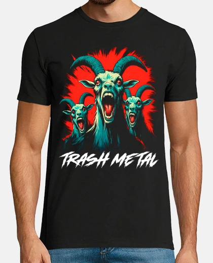 T-shirt trash metal musica rock capre gruppi heavy metal rock