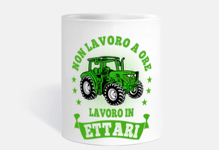 Tazza Trattore Divertente Lavoro in Ettari