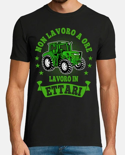 T-shirt Trattore Divertente Lavoro in Ettari