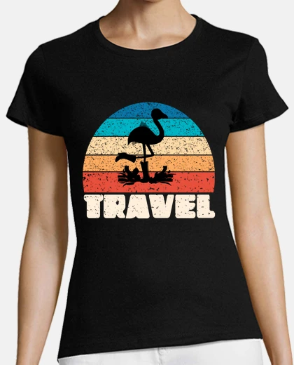 Playera travelling to the flamingo vintage