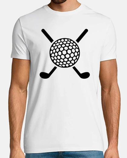 Tee-shirt traversé les clubs de golf balle