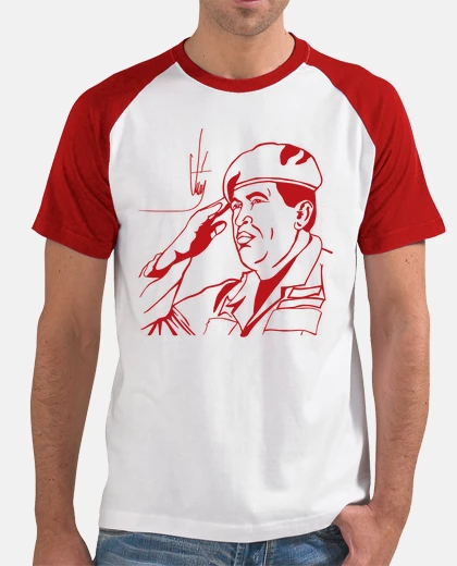 Camiseta Trazos rojo. Comandante Hugo Chávez