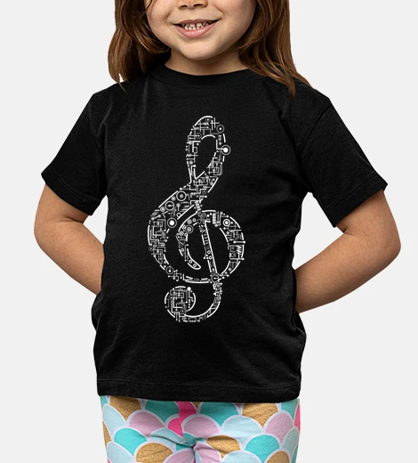 Kids treble clef - music - musicians