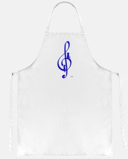 treble clef cats in blue