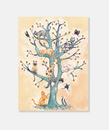 Wall tree of cat life