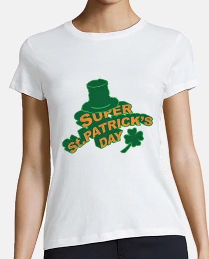 Tee-shirt trèfle à 4 feuilles super saint patrick