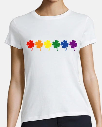 Tee-shirt trèfle à quatre feuilles lgbt