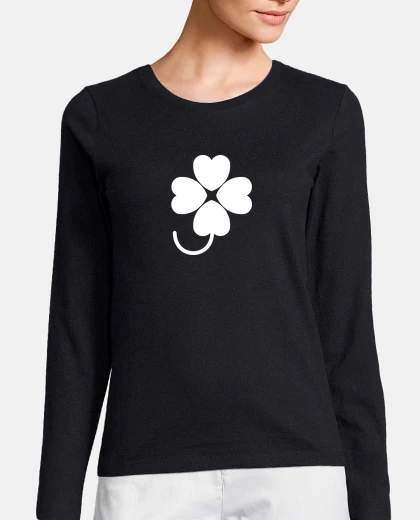 Tee-shirt trèfle. t-shirt à manches longues femme