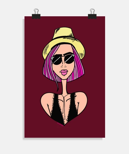 Poster trendy girl