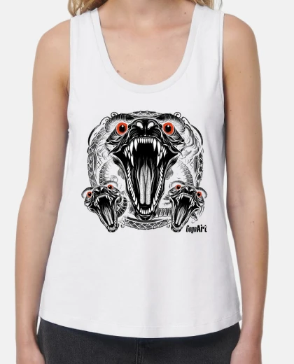 Camiseta tres serpientes fondos claros
