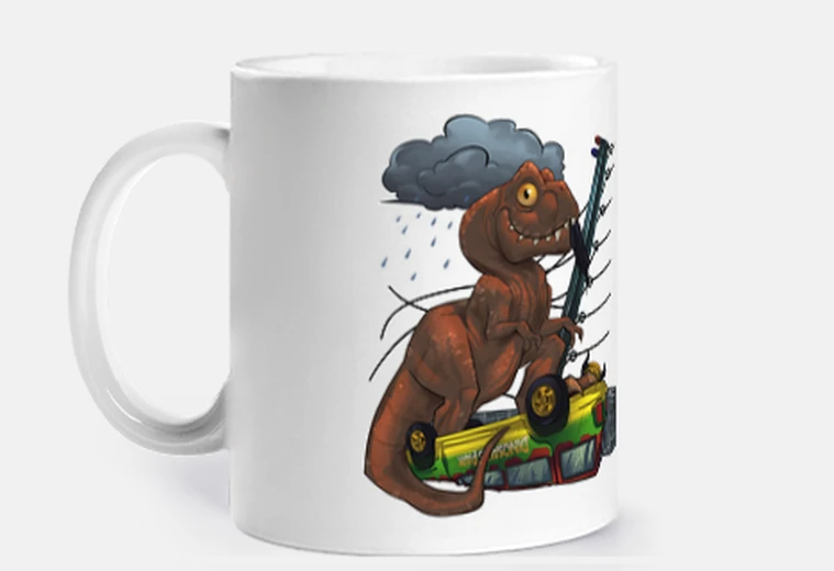 Tazza trex contro auto