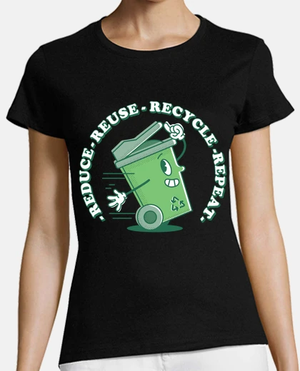 Tee-shirt tri sélectif économie circulaire poubelles 