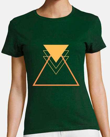 Tee-shirt Triangle Orange Abstrait Géométrique