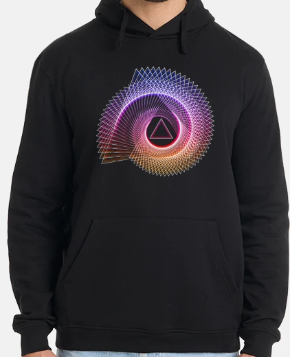 Sudadera Triángulo espiral obra de arte de geome