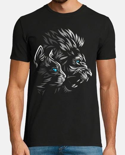 Camiseta tribal gato leon
