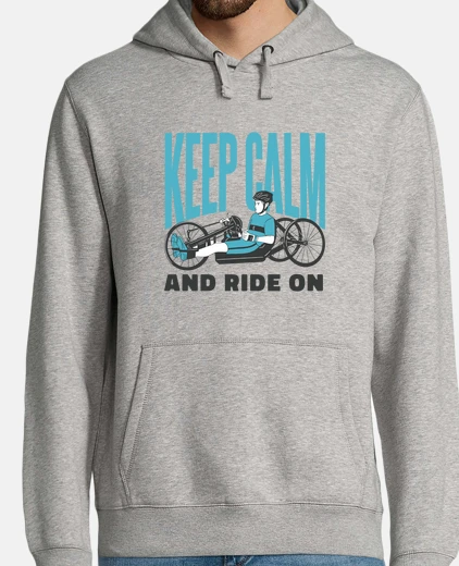 Sudadera triciclo reclinado, viaje por carretera, mantén la calma,