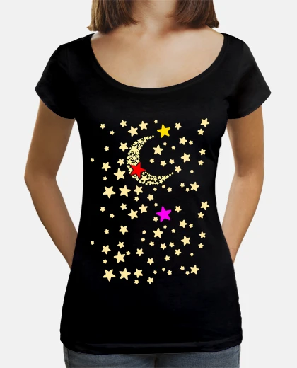 T-shirt tricolor moon and stars