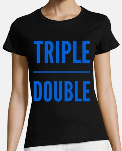 Camiseta triple doble baloncesto baloncesto azul
