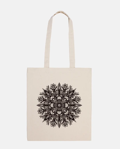 Bag trippy psychedelic mushrooms mandala
