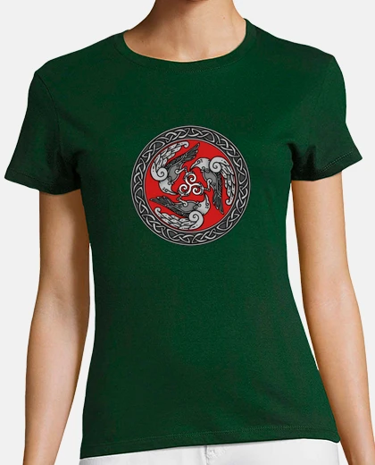 Trisquel, tres cuervos. Camiseta mujer