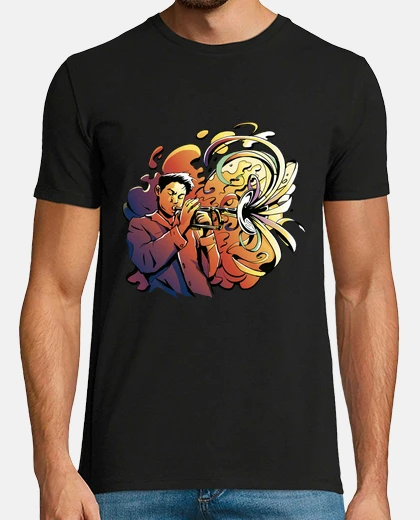 T-shirt trombettista strumento a fiato