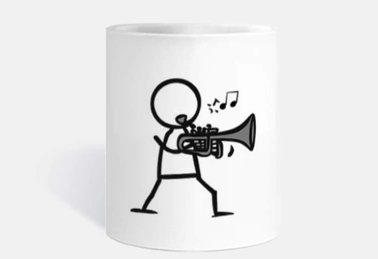 Taza Trompeta minimalista