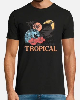 Tropical pelican t shirt tostadora