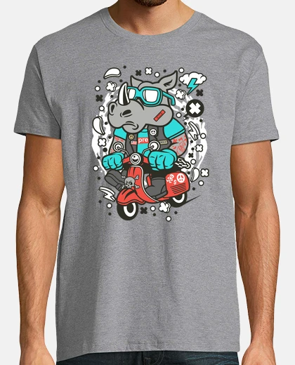Tee-shirt trottinette rhinocéros