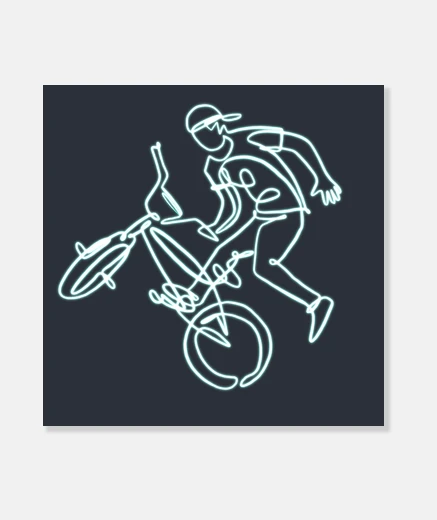 Stampa trucchi al neon bmx free style