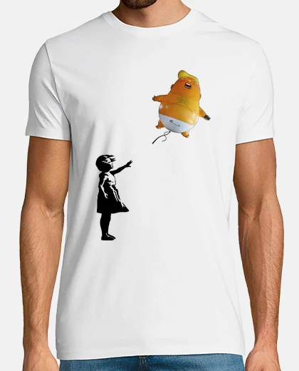 T-shirt Trump Baby balloon, Banksy Girl- Protes