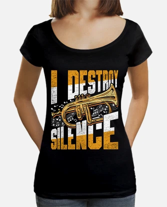 I Destroy Silence -Funny Saxophone T-Shirt