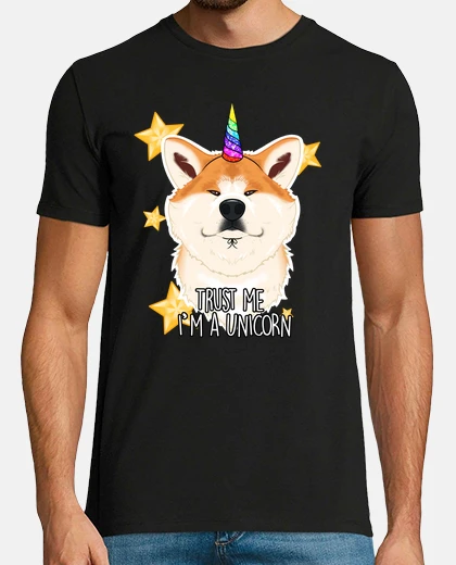 T-shirt trust me im a unicorn i funny akita inu