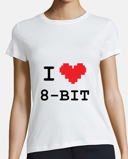T-shirt tshirt geek: ti amo 8-bit