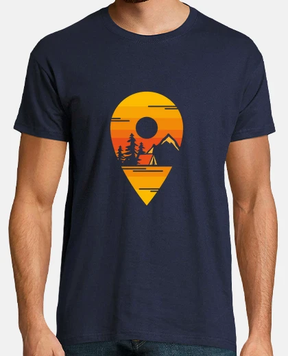 T-shirt tu sei qui - montagna