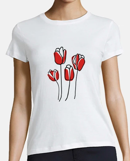 Playera Tulipanes - Camiseta manga corta