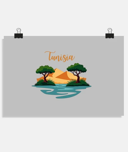 Poster Tunisia - Tunis - Africa