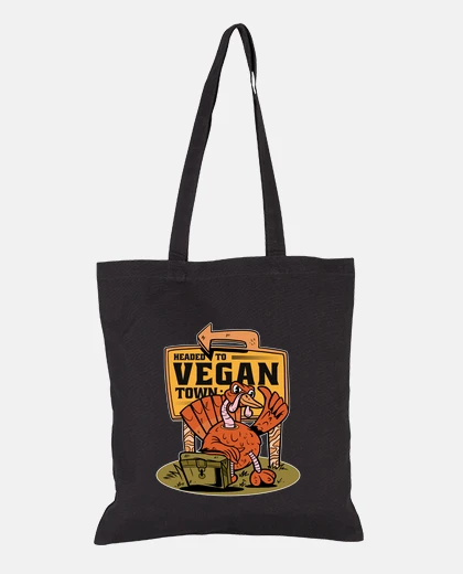 Bag turkey hitchhiking to vegan ville