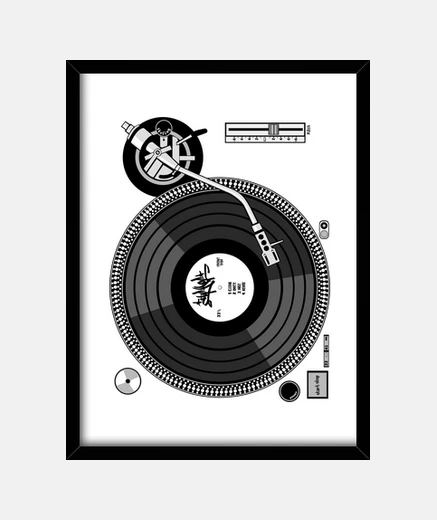 Framed turntable - plate (hip hop)