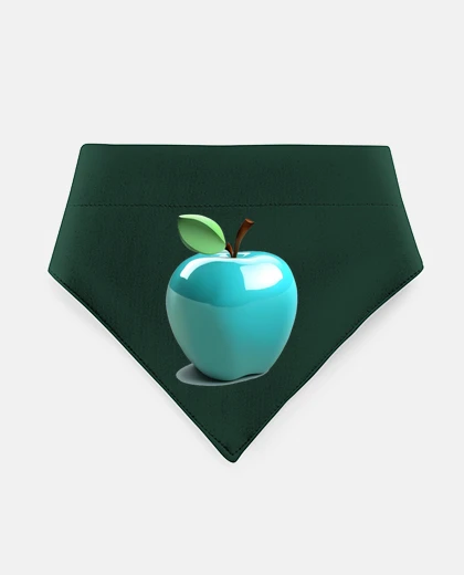 Mascotas turquoise blue apple modern art