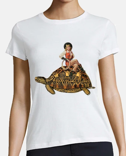 T-shirt turtle cowgirl