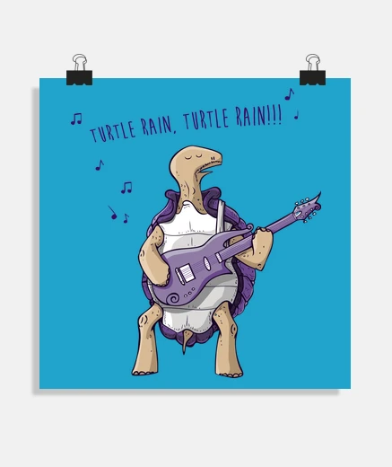Poster Turtle Rain
