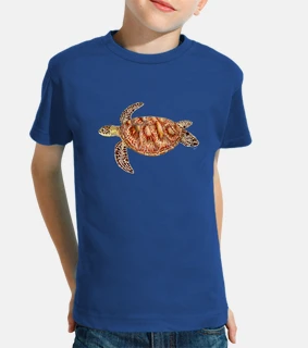 turtle green child, short sleeve, royal blue