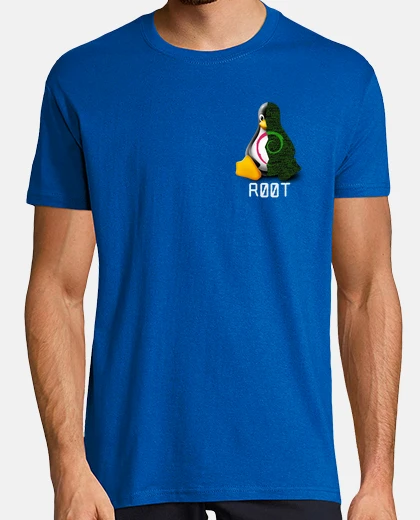T-shirt tux-radice bianco blu t-shirt